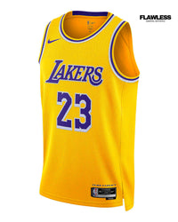 Lebron James Los Angeles Lakers (NBA) Swingman Jersey "Yellow"