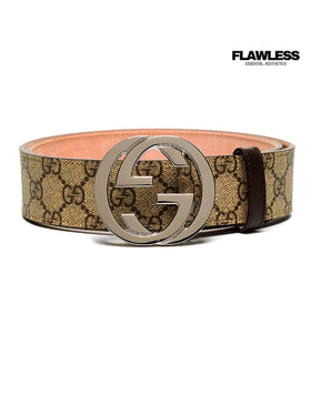 Gucci GG Supreme leather belt