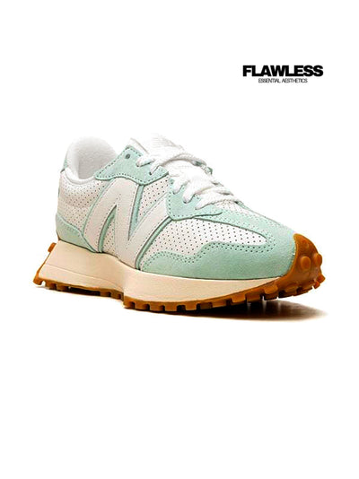 New Balance 327 low-top "White/Teal"