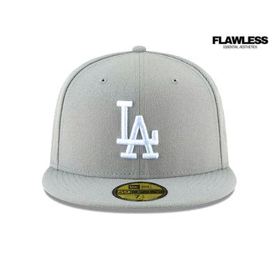 LA New Era Grey 59FIFTY Fitted Cap