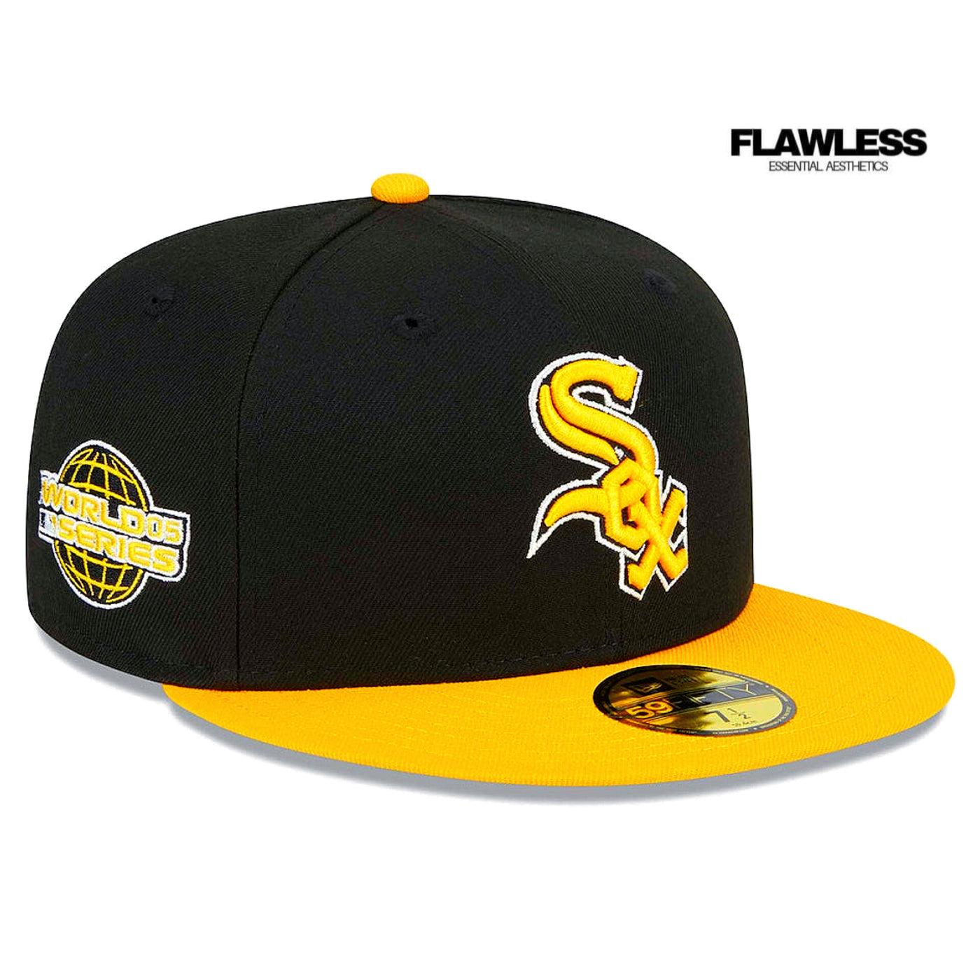 Men's Chicago White Sox New Era Black/Gold 59FIFTY Fitted Cap