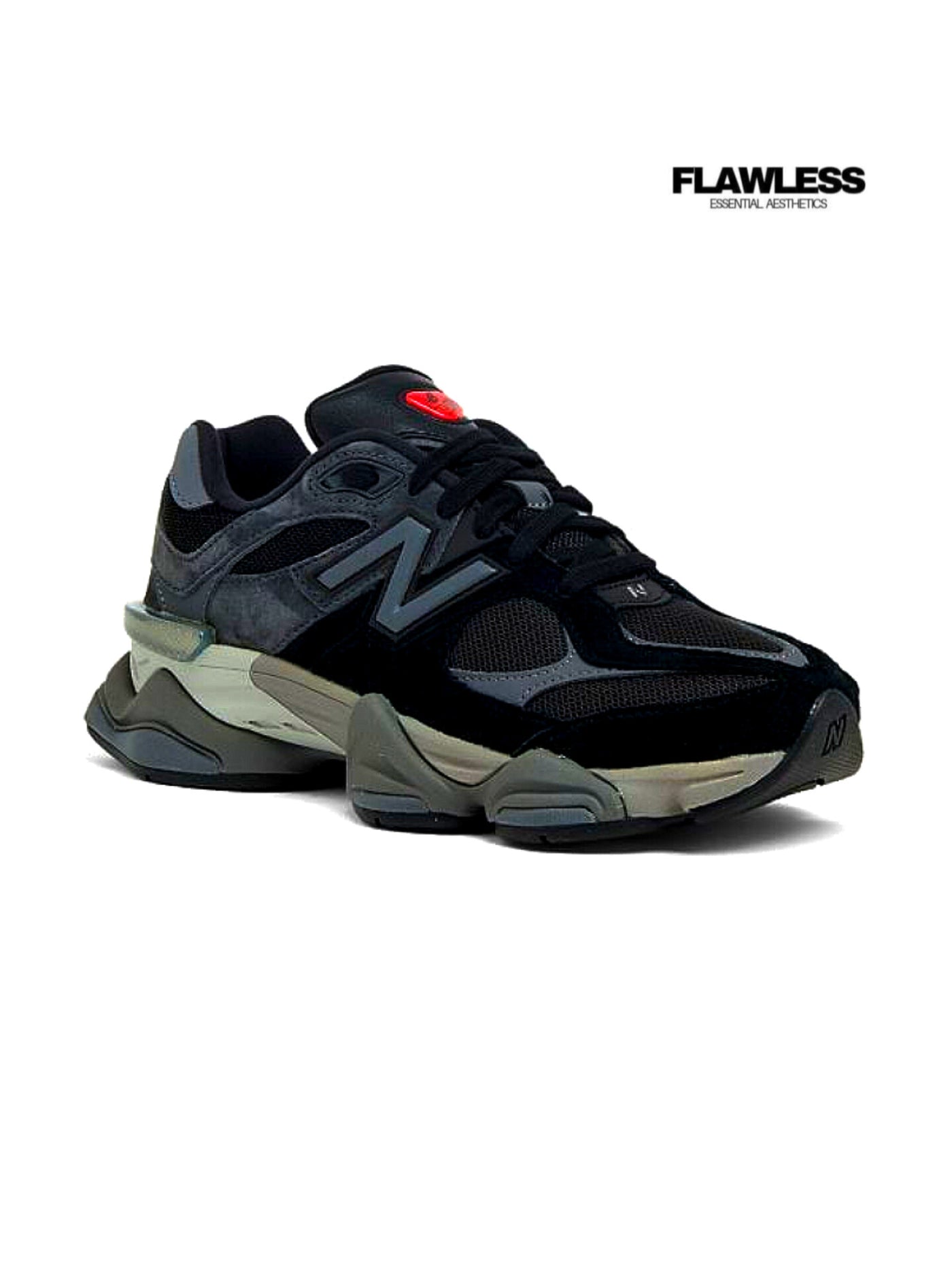 New Balance 9060 logo-patch suede
