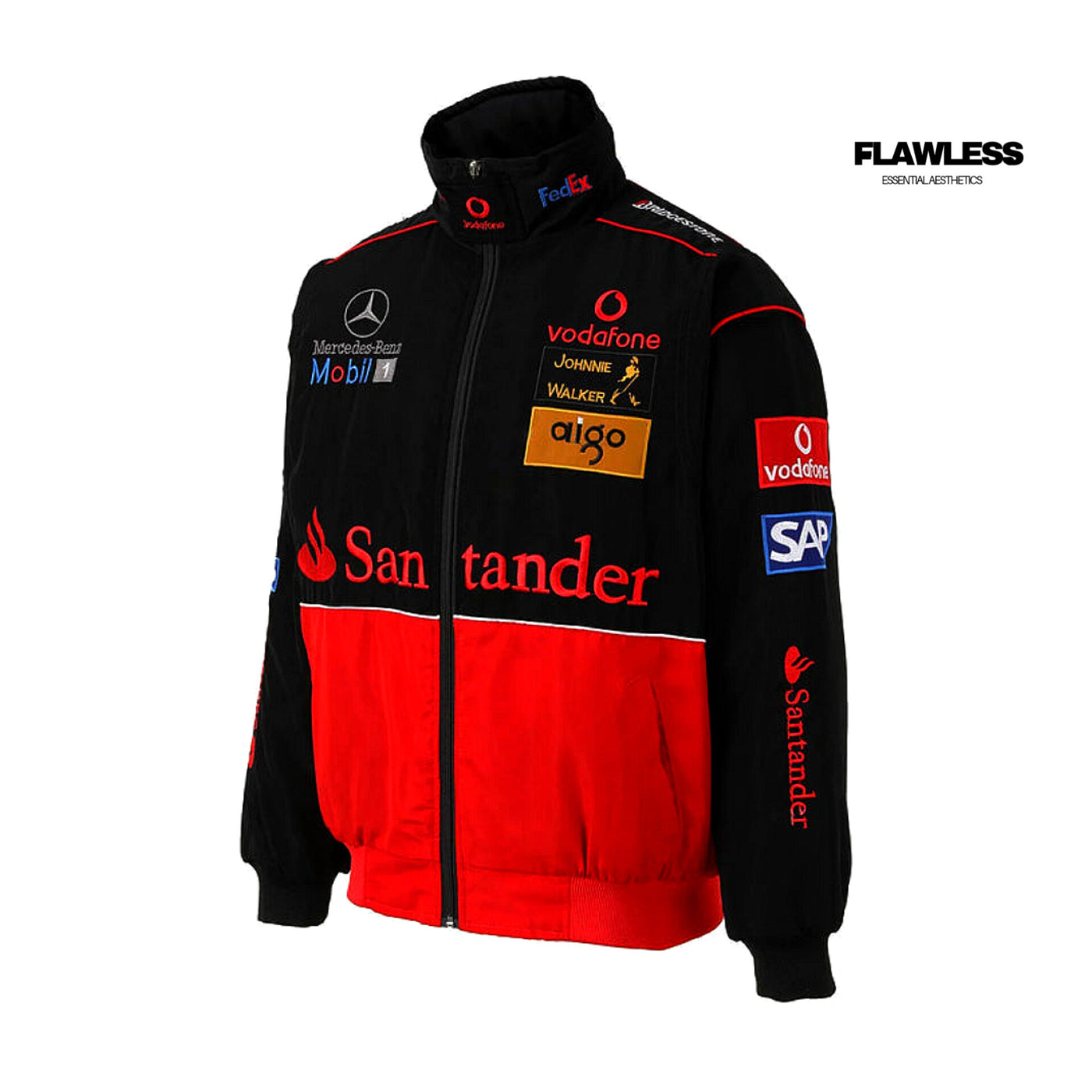 Mercedes Benz F1 Vintage Racing Jacket "Red and Black"