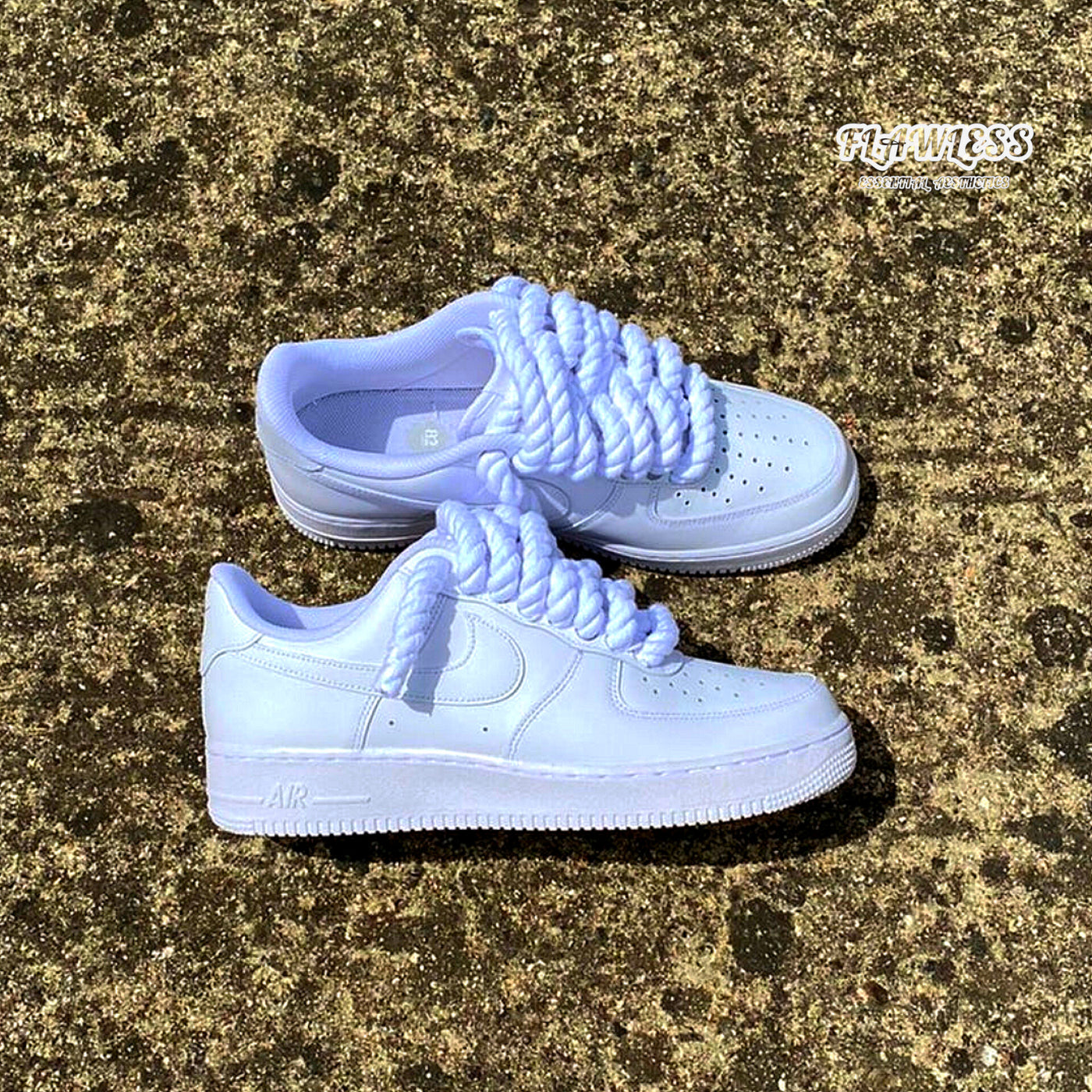 Nike Air Force 1 Rope Laces "All White"