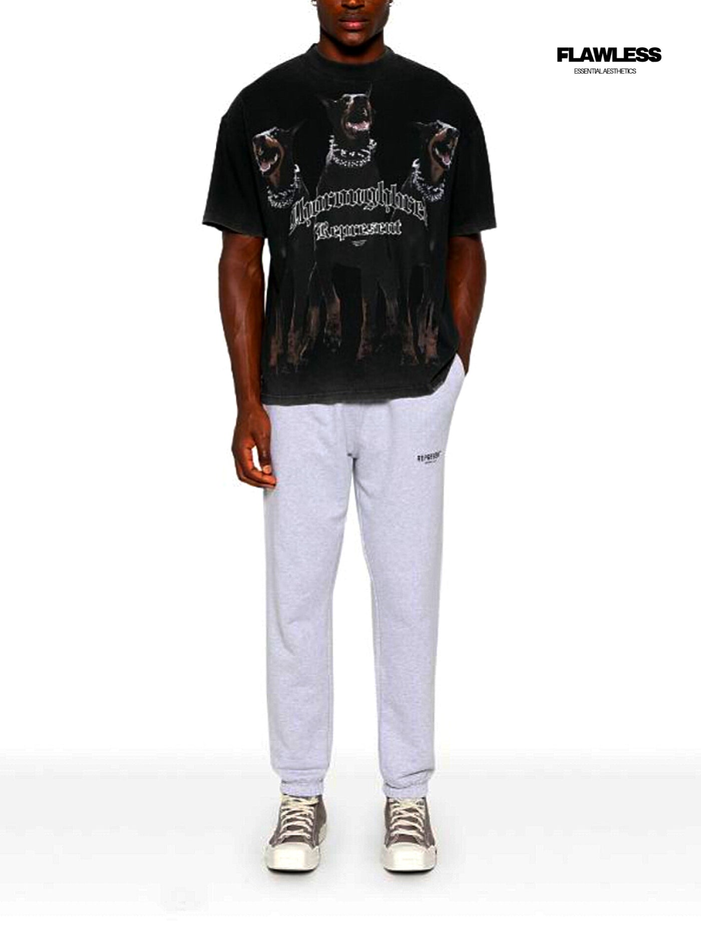 Represent Thoroughbred cotton T-shirt "Black"