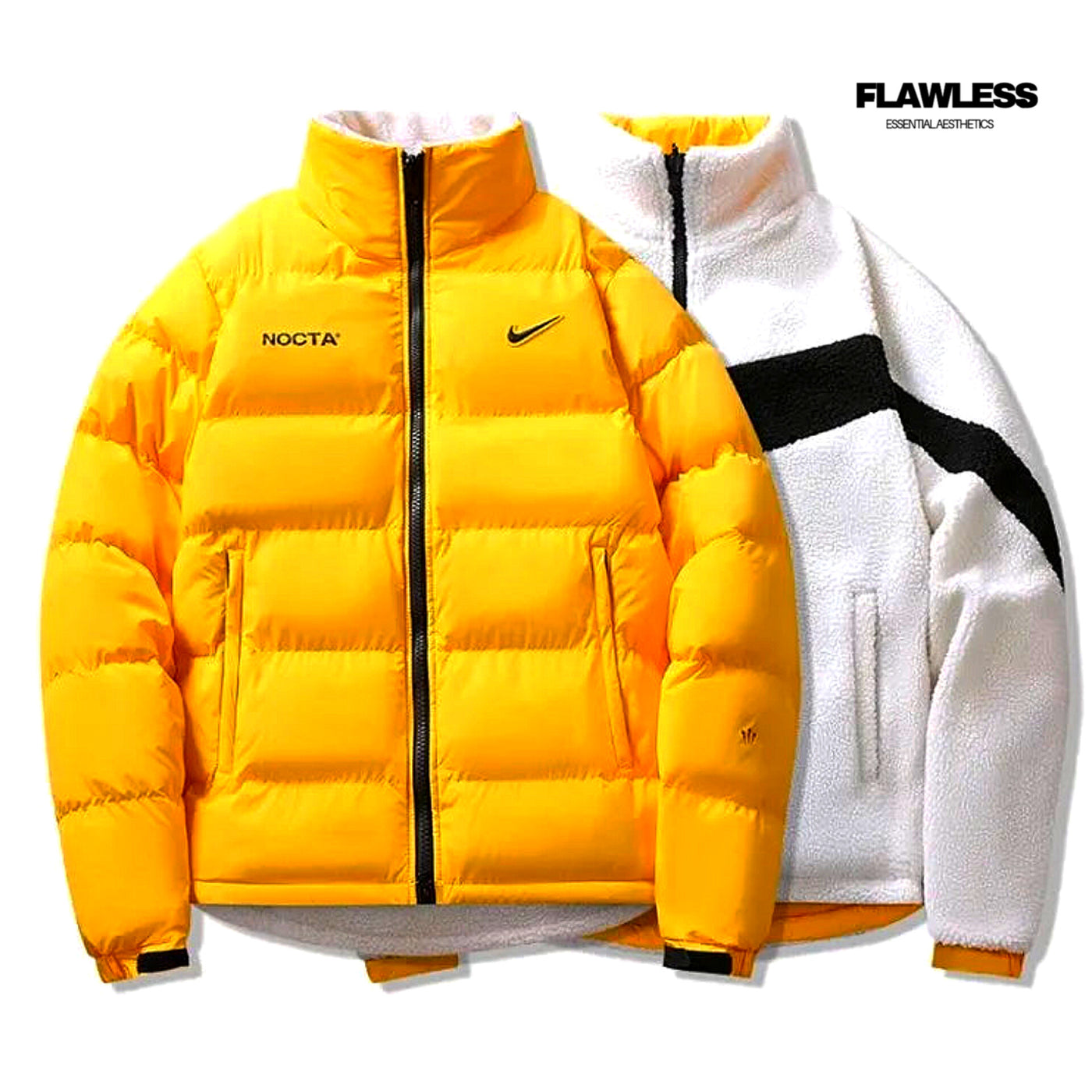 Nike Big Swoosh Reversible Boa Jacket "Yellow"