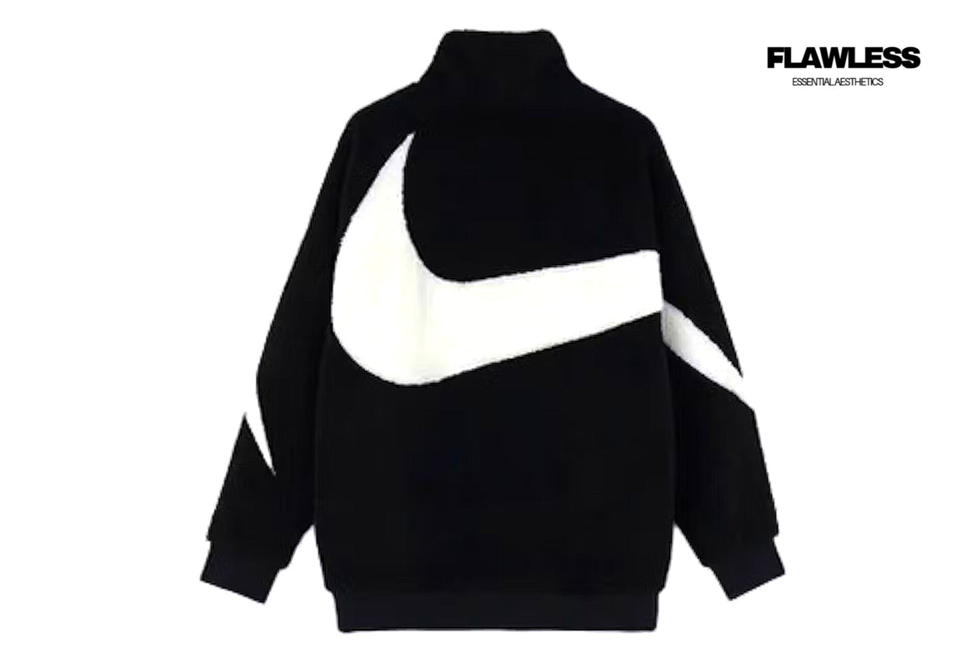 Nike Big Swoosh Reversible Boa Jacket "Black Sail"