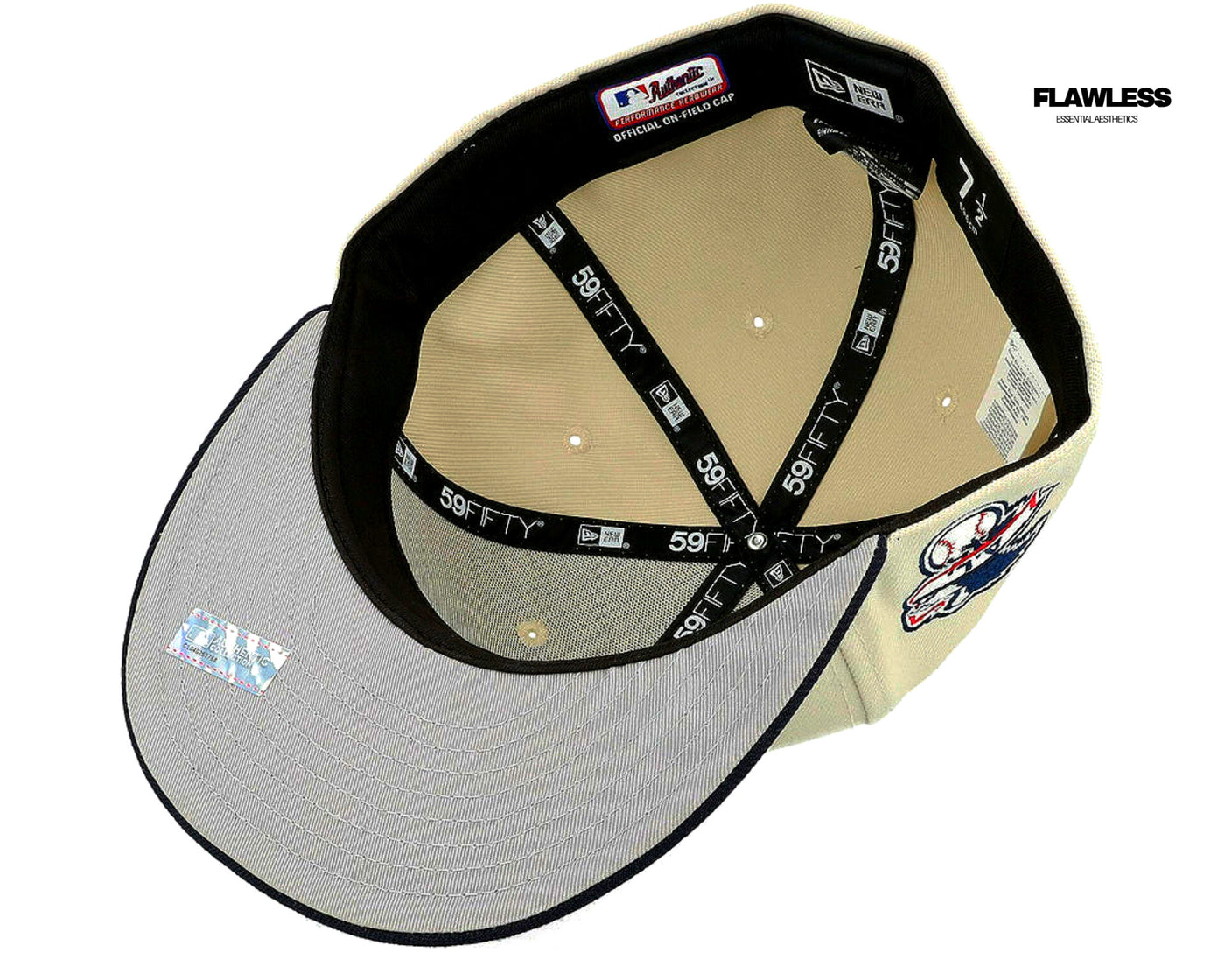 Mlb24 July4 59FIFTY Stone/Navy Fitted - New Era