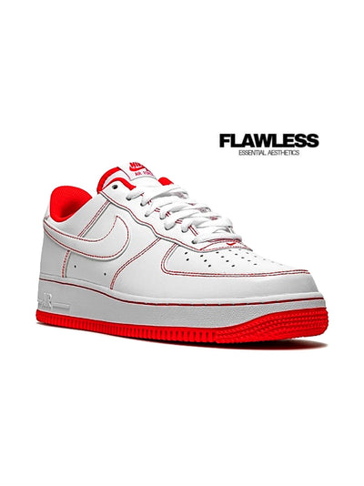 Nike Air Force 1 Low '07 "Contrast Stitch - White/University Red"