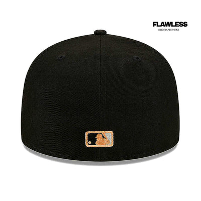New Era Navy Atlanta Braves Gold Leaf 59FIFTY Fitted Hat