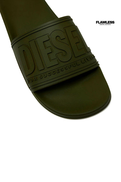 Diesel Sa-Mayemi-Pool slides with 3D Logo "Army Green"