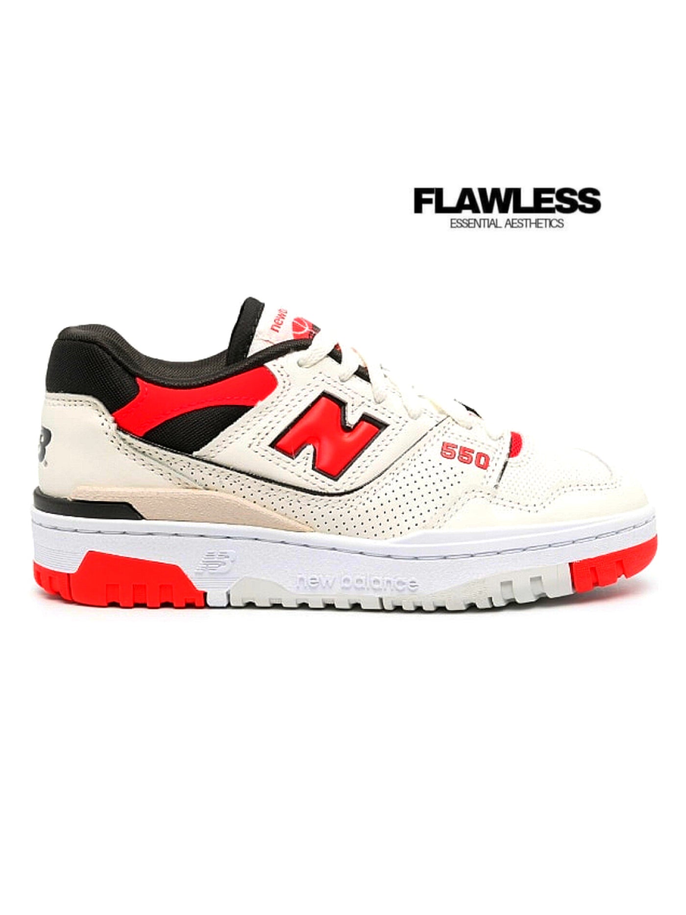 New Balance 550 logo-embossed low-top leather