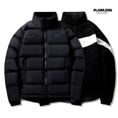Nike Big Swoosh Reversible Boa Jacket "Black Sail"