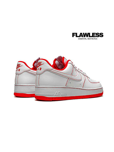 Nike Air Force 1 Low '07 "Contrast Stitch - White/University Red"