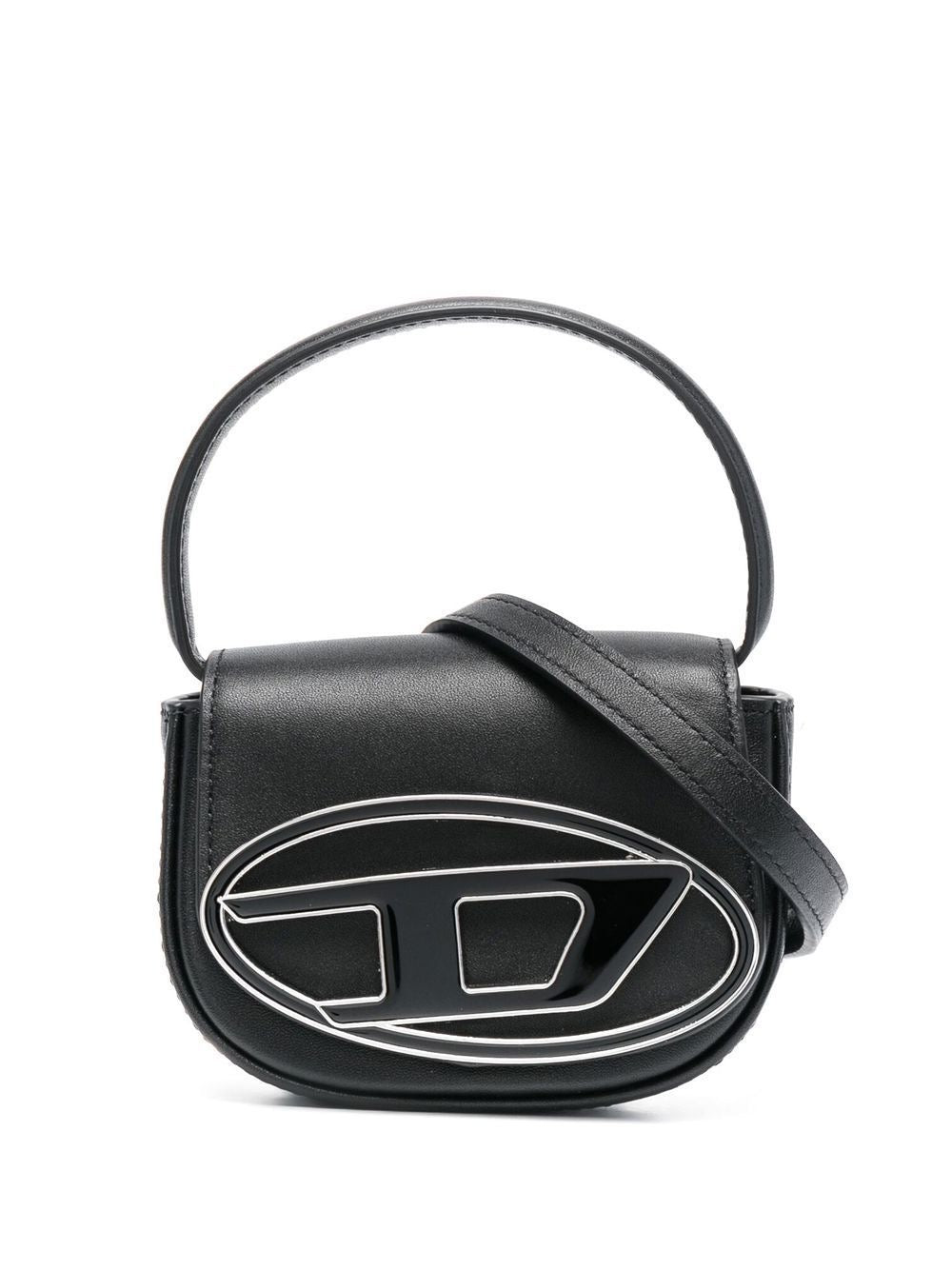 Diesel 1DR leather crossbody bag "Black"