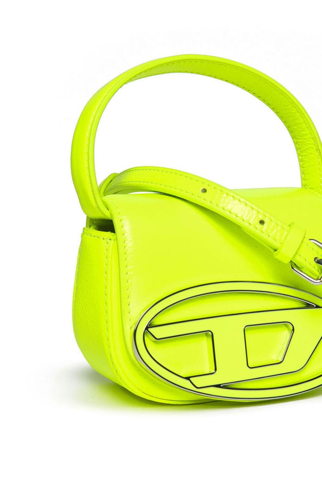 Diesel 1DR leather crossbody bag "Lime Green"