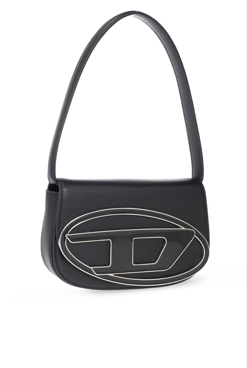 Diesel 1DR leather crossbody bag "Black"
