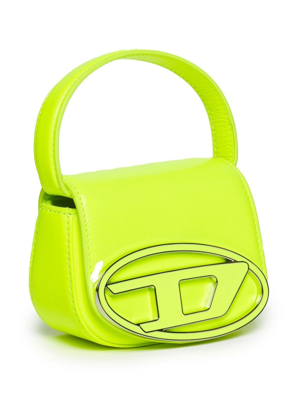 Diesel 1DR leather crossbody bag "Lime Green"