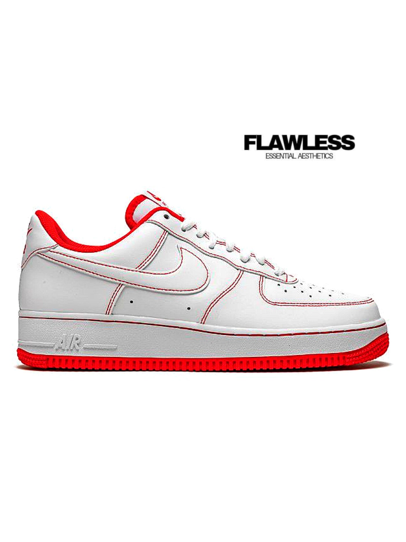 Nike Air Force 1 Low '07 "Contrast Stitch - White/University Red"