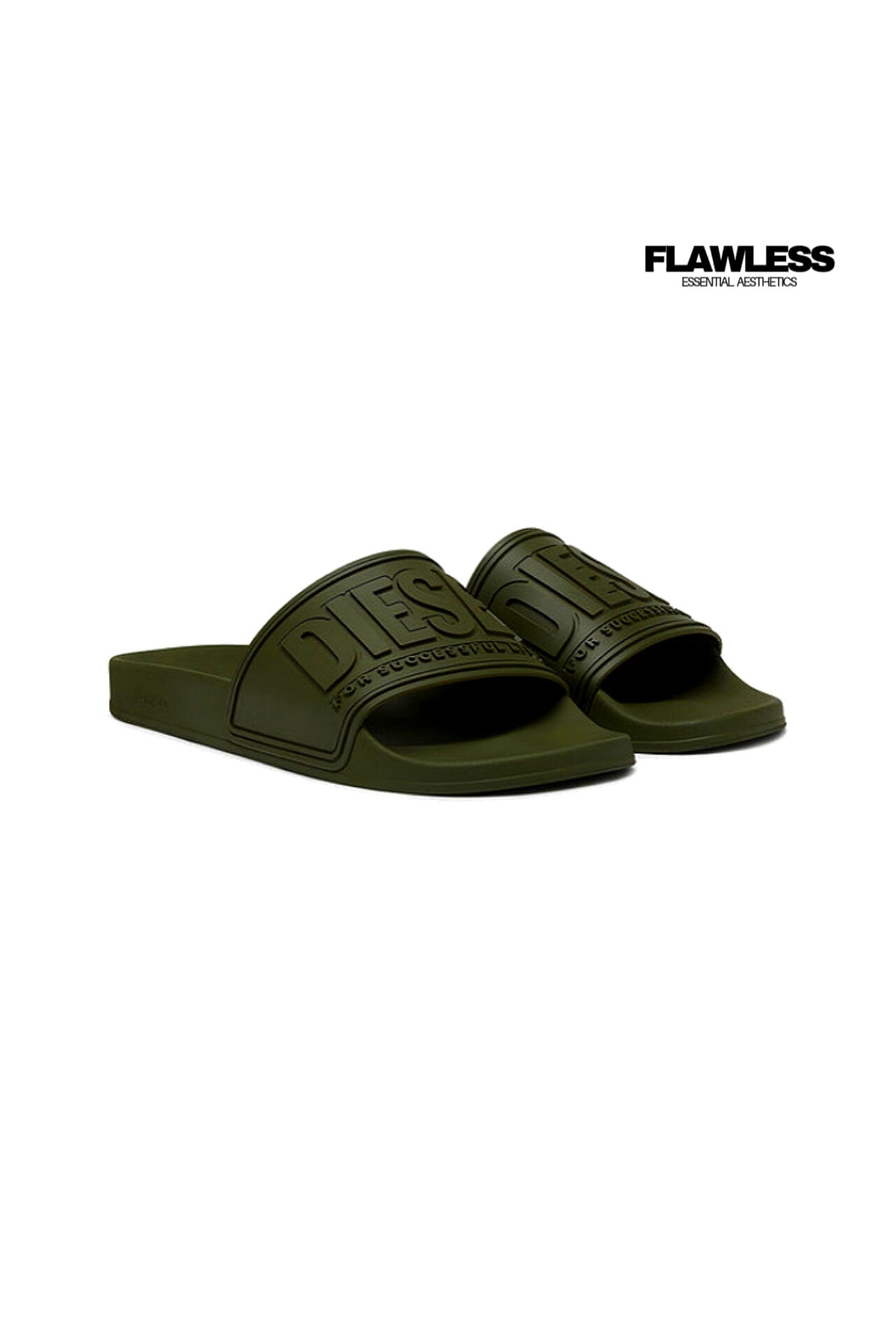 Diesel Sa-Mayemi-Pool slides with 3D Logo "Army Green"